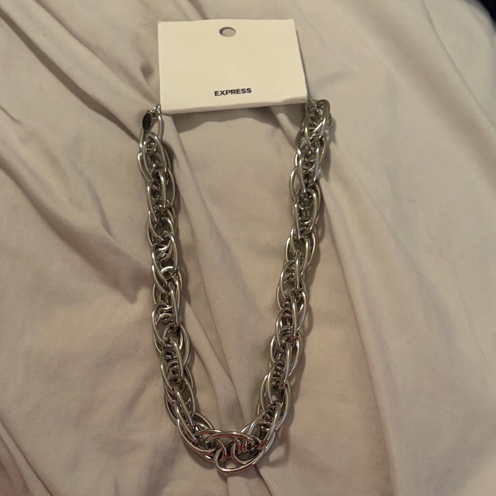 Express Chunky Silver‎ Necklace